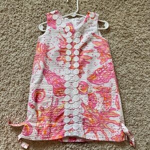 Lily Pulitzer Girls Pink and White Sleeveless Dress